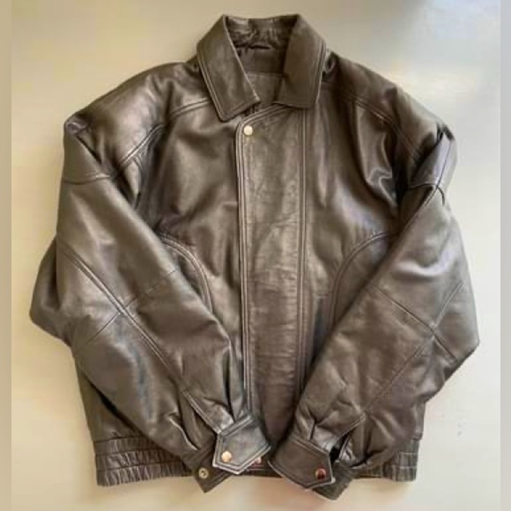 Men’s Black Genuine Leather Coat by Hunt Club
